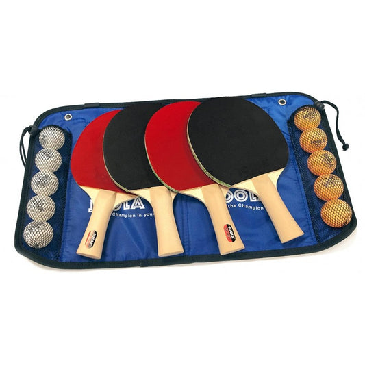 Set de Ping Pong Familiar con 4 raquetas, pelotas de ping pong y bolsa de transporte